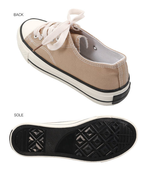 KOBE LETTUCE（コウベレタス）の「無地＆レオパード柄ローカットキャンバススニーカー（スニーカー・レディース・ホワイト/チャコールグレー/ブラック/ベージュ/アイボリー/ブラック系その他/レオパード・LL/S/M/L）」の18枚目の写真