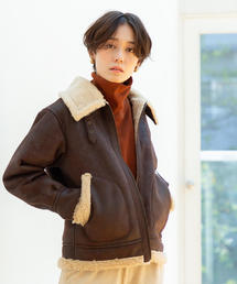 coen | フェイクムートンB-３ジャケット（ブルゾン/ボアジャケット）(ブルゾン)