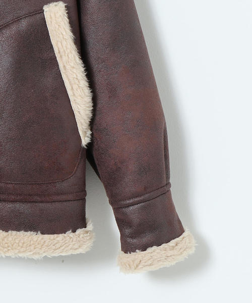 coen(コーエン)の「フェイクムートンB-3ジャケット(ブルゾン/ボアジャケット)(ブルゾン・レディース・ダークブラウン・FREE)」の18枚目の写真