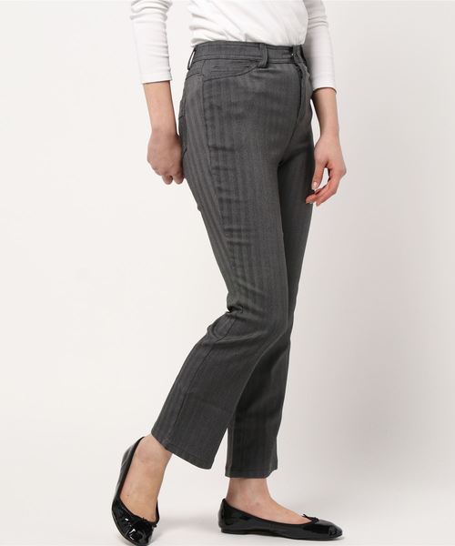 BELLUNA(ベルーナ)の「ウルトラ美脚ブーツカットパンツ68丈(その他パンツ・レディース・ブラック/ブラック系その他/杢グレー/グレー系その他/グリーン系その他/ストライプ/チェック/ブラック系その他2/グレー/グレー系その他2・SMALL/MEDIUM/LARGE/X-LARGE)」の6枚目の写真