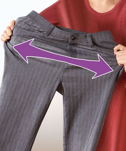 BELLUNA(ベルーナ)の「ウルトラ美脚ブーツカットパンツ68丈(その他パンツ・レディース・ブラック/ブラック系その他/杢グレー/グレー系その他/グリーン系その他/ストライプ/チェック/ブラック系その他2/グレー/グレー系その他2・SMALL/MEDIUM/LARGE/X-LARGE)」の16枚目の写真