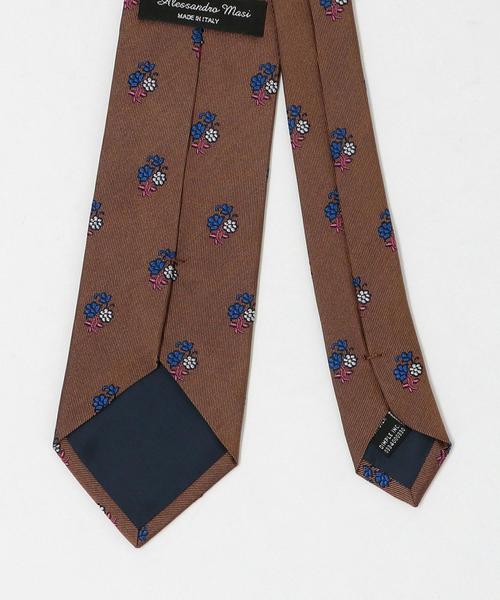 green label relaxing（グリーンレーベルリラクシング）の「[アレッサンドロ・マージ] Alessandro Masi 8.0 小紋3 ネクタイ（ネクタイ・メンズ・ネイビー/ダークブラウン・FREE）」の3枚目の写真