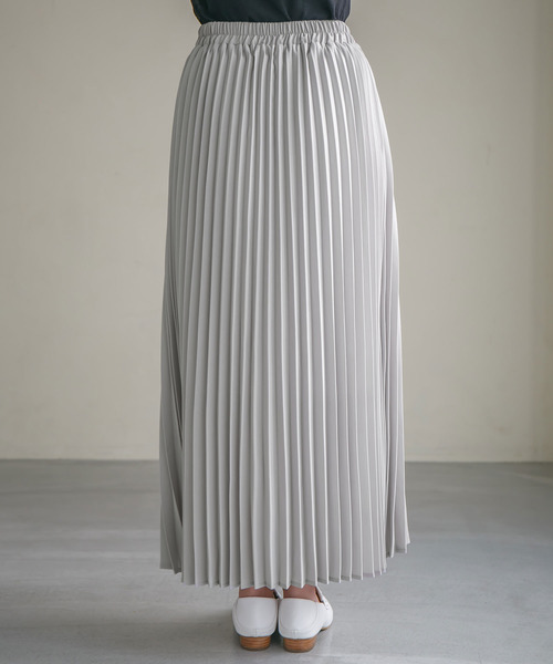 rectangle（レクタングル）の「ラッププリーツスカート（スカート・レディース・アイボリー/グレー系その他/モカ/ピンク/チャコールグレー・FREE）」の8枚目の写真