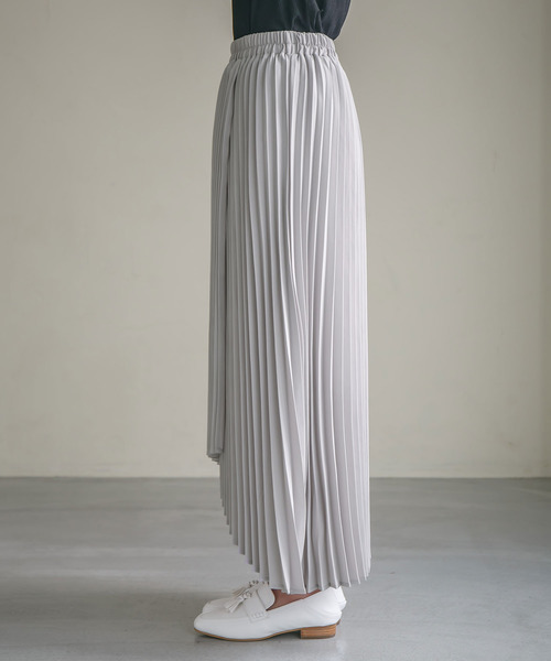 rectangle（レクタングル）の「ラッププリーツスカート（スカート・レディース・アイボリー/グレー系その他/モカ/ピンク/チャコールグレー・FREE）」の9枚目の写真