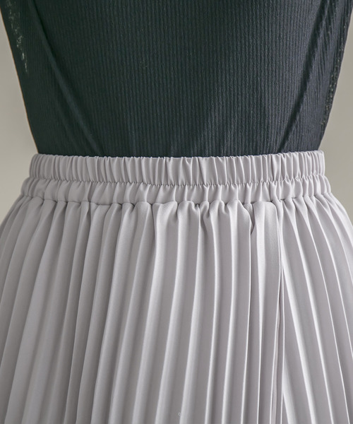 rectangle（レクタングル）の「ラッププリーツスカート（スカート・レディース・アイボリー/グレー系その他/モカ/ピンク/チャコールグレー・FREE）」の10枚目の写真