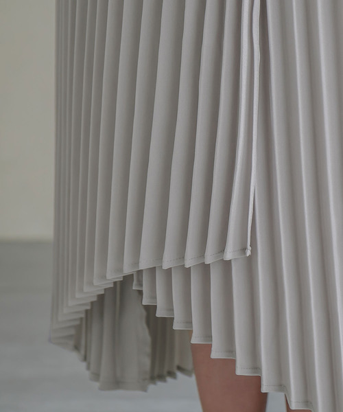 rectangle（レクタングル）の「ラッププリーツスカート（スカート・レディース・アイボリー/グレー系その他/モカ/ピンク/チャコールグレー・FREE）」の12枚目の写真