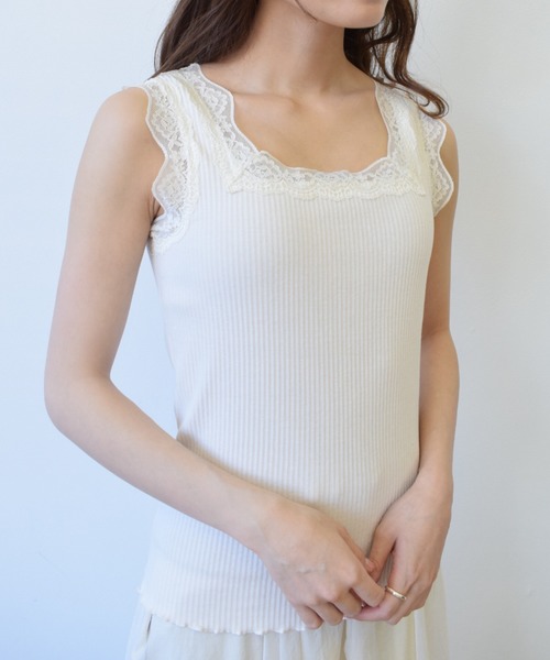 VANNIE U（ヴァニーユー）の「2WAYレースタンクトップ（タンクトップ