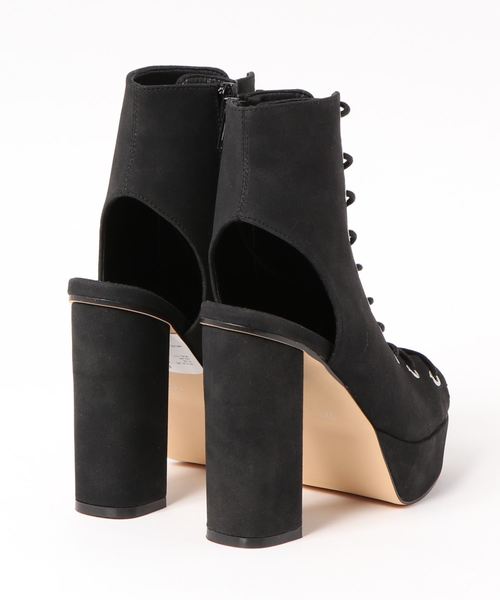 ENVYM（アンビー）の「レースアップＢＯＯＴＩＥ（ブーツ・レディース・ベージュ/ブラック・22.5㎝/23.5㎝/24.5㎝）」の4枚目の写真