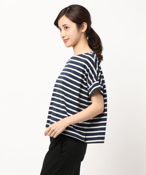 rps（アールピーエス）の「ボーダービッグＴｅｅ（Tシャツ/カットソー・レディース・ブラック/グレー/ブルー系その他2/ネイビー/グリーン・M）」の6枚目の写真