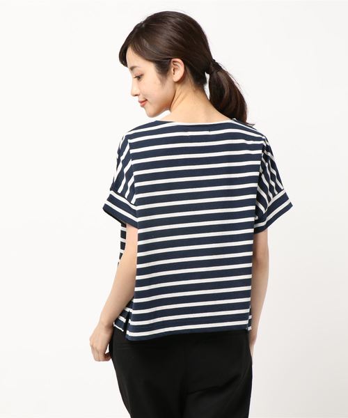 rps（アールピーエス）の「ボーダービッグＴｅｅ（Tシャツ/カットソー・レディース・ブラック/グレー/ブルー系その他2/ネイビー/グリーン・M）」の7枚目の写真