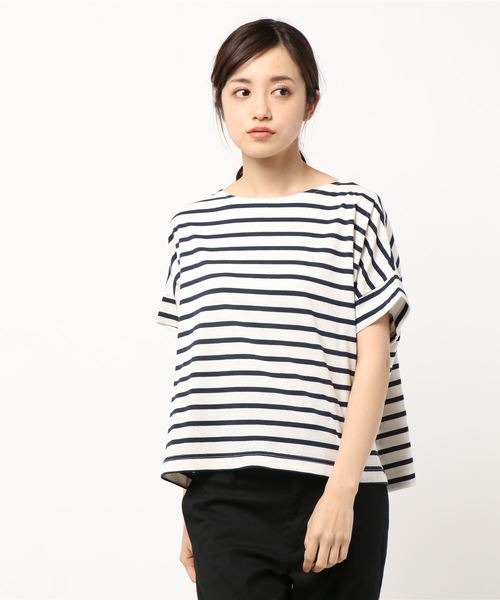 rps（アールピーエス）の「ボーダービッグＴｅｅ（Tシャツ/カットソー・レディース・ブラック/グレー/ブルー系その他2/ネイビー/グリーン・M）」の8枚目の写真