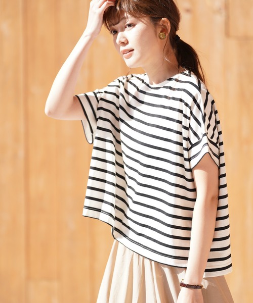 rps（アールピーエス）の「ボーダービッグＴｅｅ（Tシャツ/カットソー・レディース・ブラック/グレー/ブルー系その他2/ネイビー/グリーン・M）」の22枚目の写真