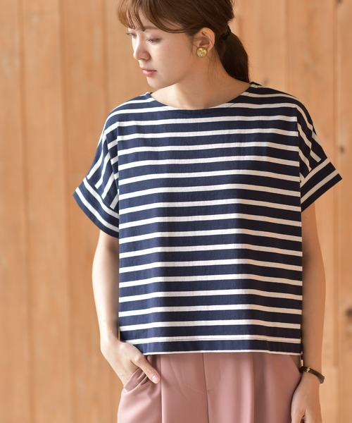 rps（アールピーエス）の「ボーダービッグＴｅｅ（Tシャツ/カットソー・レディース・ブラック/グレー/ブルー系その他2/ネイビー/グリーン・M）」の14枚目の写真