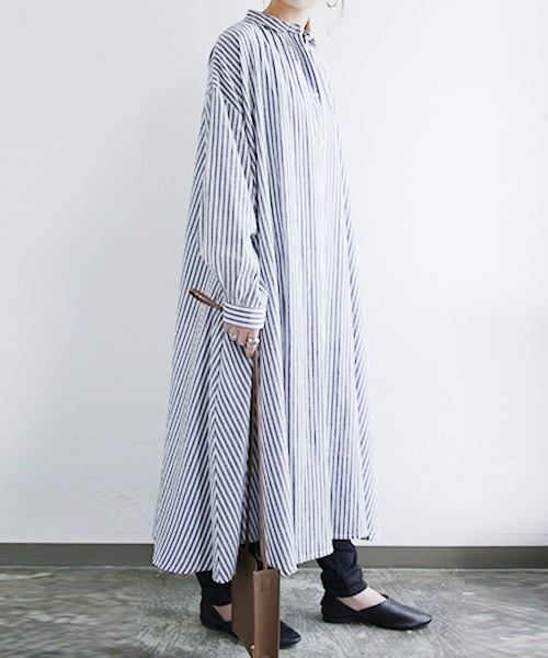 エミュラル emural ゆるコットンロングシャツワンピース（シャツ