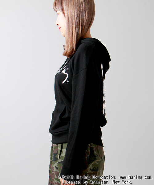 Keith Haring（キース・ヘリング）の「WEGO/Keith Haring(キースヘリング) パーカー（パーカー・レディース・ホワイト/ブラック・FREE）」の4枚目の写真