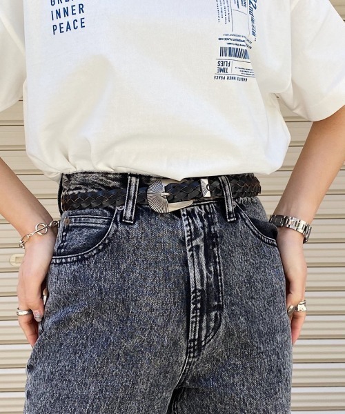 PAGEBOY（ページボーイ）の「メタルバックルメッシュベルト（ベルト・レディース・ブラック/ダークブラウン・FREE）」の2枚目の写真