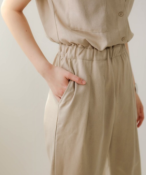 Bab(バブ)の「【WEB限定】スタイルアップジャンプスーツ(つなぎ/オールインワン・レディース・ブラック/ベージュ・38)」の9枚目の写真