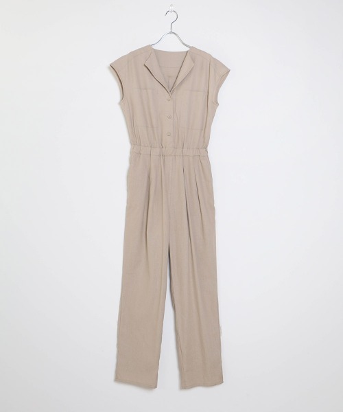 Bab(バブ)の「【WEB限定】スタイルアップジャンプスーツ(つなぎ/オールインワン・レディース・ブラック/ベージュ・38)」の13枚目の写真