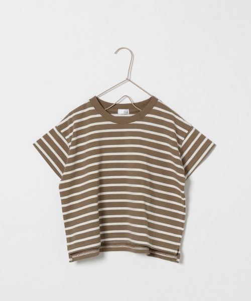 LOWRYS FARM（ローリーズファーム）の「ＵＳＡボーダーＳＳ　886106（Tシャツ/カットソー・キッズ・ブラック/ベージュ/カーキ/ピンク/イエロー・MEDIUM/LARGE/X-LARGE）」の3枚目の写真