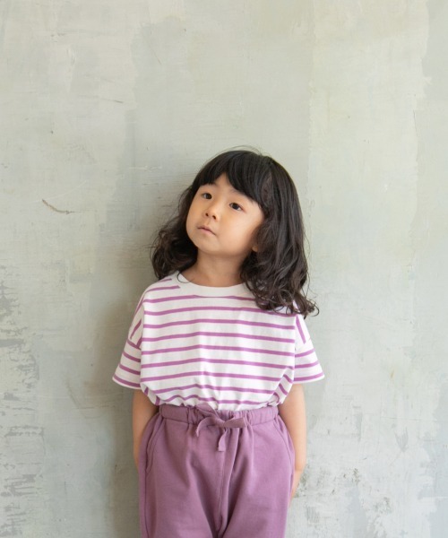 LOWRYS FARM（ローリーズファーム）の「ＵＳＡボーダーＳＳ　886106（Tシャツ/カットソー・キッズ・ブラック/ベージュ/カーキ/ピンク/イエロー・MEDIUM/LARGE/X-LARGE）」の5枚目の写真