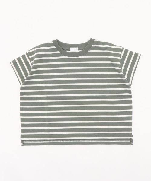 LOWRYS FARM（ローリーズファーム）の「ＵＳＡボーダーＳＳ　886106（Tシャツ/カットソー・キッズ・ブラック/ベージュ/カーキ/ピンク/イエロー・MEDIUM/LARGE/X-LARGE）」の8枚目の写真