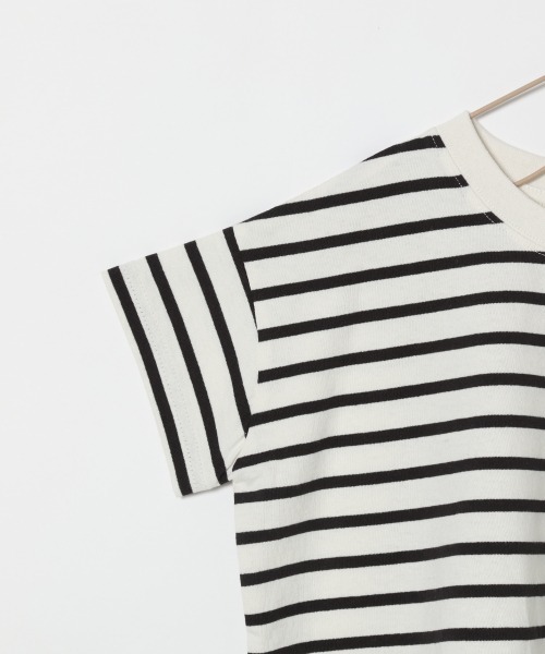 LOWRYS FARM（ローリーズファーム）の「ＵＳＡボーダーＳＳ　886106（Tシャツ/カットソー・キッズ・ブラック/ベージュ/カーキ/ピンク/イエロー・MEDIUM/LARGE/X-LARGE）」の13枚目の写真