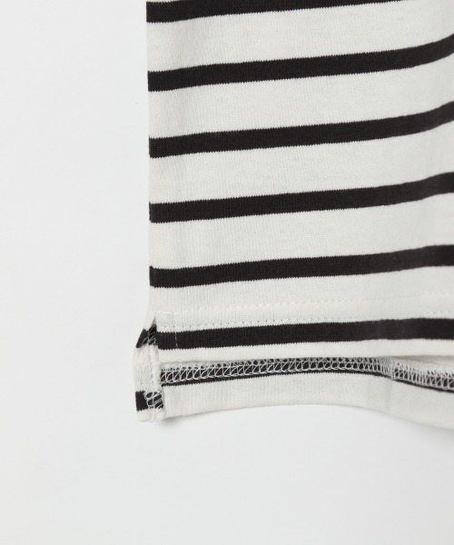 LOWRYS FARM（ローリーズファーム）の「ＵＳＡボーダーＳＳ　886106（Tシャツ/カットソー・キッズ・ブラック/ベージュ/カーキ/ピンク/イエロー・MEDIUM/LARGE/X-LARGE）」の12枚目の写真