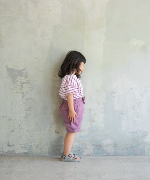 LOWRYS FARM（ローリーズファーム）の「ＵＳＡボーダーＳＳ　886106（Tシャツ/カットソー・キッズ・ブラック/ベージュ/カーキ/ピンク/イエロー・MEDIUM/LARGE/X-LARGE）」の20枚目の写真