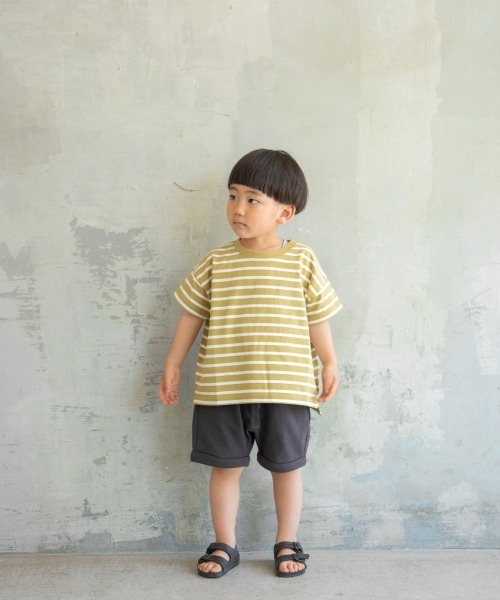 LOWRYS FARM（ローリーズファーム）の「ＵＳＡボーダーＳＳ　886106（Tシャツ/カットソー・キッズ・ブラック/ベージュ/カーキ/ピンク/イエロー・MEDIUM/LARGE/X-LARGE）」の19枚目の写真