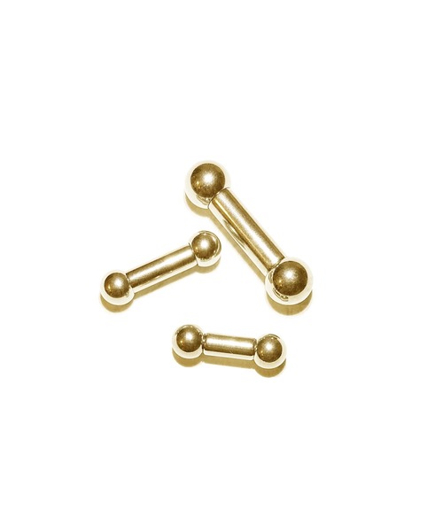 MORPH(モルフ)の「MORPH モルフ バーベルボディーピアス 6ゲージ 8mm~16mm(ピアス(片耳用)・メンズ・ゴールド・12/14/8/10/16)」の3枚目の写真