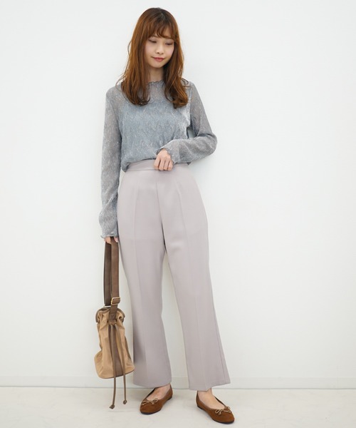 archives（アルシーヴ）の「キャミインナー付きシアーラメ長袖プルオーバー（Tシャツ/カットソー・レディース・グレー/シルバーグレー/ベージュ/ブラック・MEDIUM）」の9枚目の写真