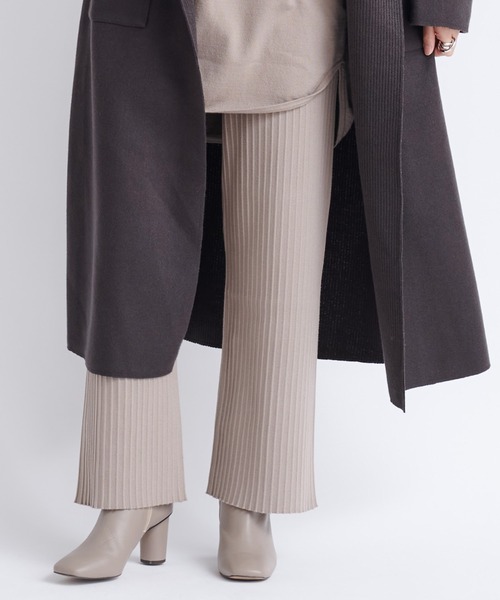 DouDou（ドゥドゥ）の「【新色追加】セットアップニットパンツ（その他パンツ・レディース・オフホワイト/チャコールグレー/グリーン/グレイッシュベージュ/ベージュ・FREE）」の5枚目の写真