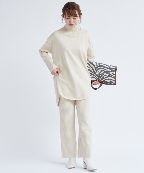 DouDou（ドゥドゥ）の「【新色追加】セットアップニットパンツ（その他パンツ・レディース・オフホワイト/チャコールグレー/グリーン/グレイッシュベージュ/ベージュ・FREE）」の8枚目の写真