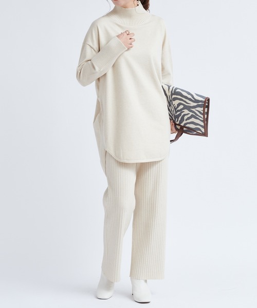 DouDou（ドゥドゥ）の「【新色追加】セットアップニットパンツ（その他パンツ・レディース・オフホワイト/チャコールグレー/グリーン/グレイッシュベージュ/ベージュ・FREE）」の9枚目の写真