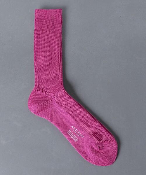 ANTIPAST(アンティパスト)の「<ANTIPAST (アンティパスト) > コットン リブ ソックス(ソックス/靴下・メンズ・ライトブルー/ホワイト/ピンク/ライム/グレー/イエロー・FREE)」の6枚目の写真