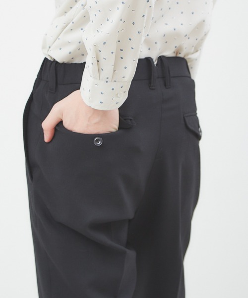 ABAHOUSE（アバハウス）の「スリムストレート ツイルパンツ（その他パンツ・メンズ・ブラック/ブラウン/グレイッシュベージュ・44/46/48/50）」の9枚目の写真