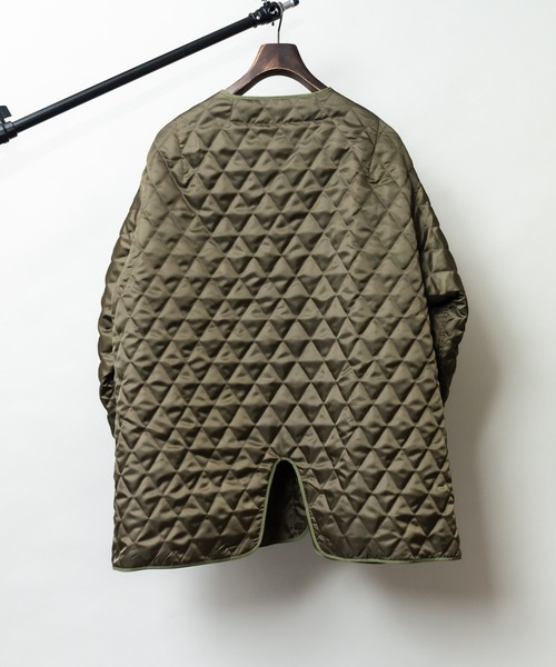 HALB（ハルプ）の「【HALB】ビッグシルエット レイヤードモッズコート / 2WAY（モッズコート・メンズ・ブラック/カーキ・MEDIUM/LARGE）」の6枚目の写真