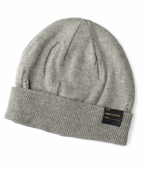Basiquenti(ベーシックエンティ)の「【Basiquenti】Damege 2way Beanie BATT-01559(ニットキャップ/ビーニー・メンズ・グレー/オリーブ/ブラック/ベージュ・FREE)」の3枚目の写真