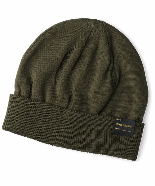Basiquenti(ベーシックエンティ)の「【Basiquenti】Damege 2way Beanie BATT-01559(ニットキャップ/ビーニー・メンズ・グレー/オリーブ/ブラック/ベージュ・FREE)」の4枚目の写真