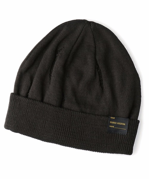 Basiquenti(ベーシックエンティ)の「【Basiquenti】Damege 2way Beanie BATT-01559(ニットキャップ/ビーニー・メンズ・グレー/オリーブ/ブラック/ベージュ・FREE)」の2枚目の写真