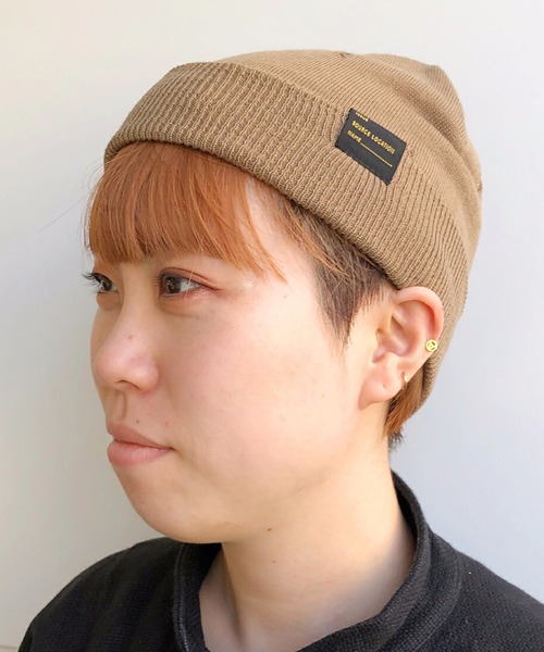 Basiquenti(ベーシックエンティ)の「【Basiquenti】Damege 2way Beanie BATT-01559(ニットキャップ/ビーニー・メンズ・グレー/オリーブ/ブラック/ベージュ・FREE)」の5枚目の写真