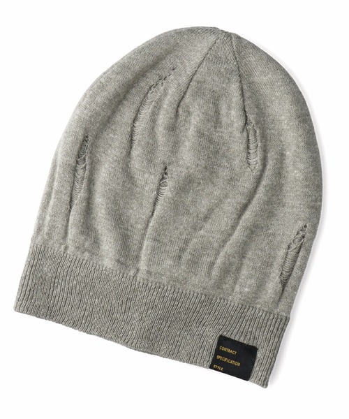 Basiquenti(ベーシックエンティ)の「【Basiquenti】Damege 2way Beanie BATT-01559(ニットキャップ/ビーニー・メンズ・グレー/オリーブ/ブラック/ベージュ・FREE)」の7枚目の写真