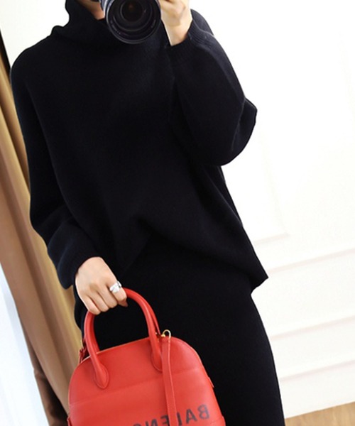 ニット×スカートセットアップ