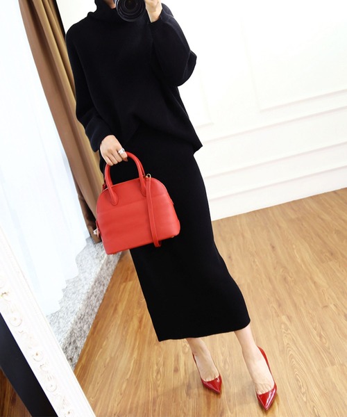 ニット×スカートセットアップ