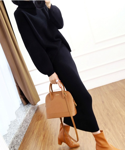 ニット×スカートセットアップ