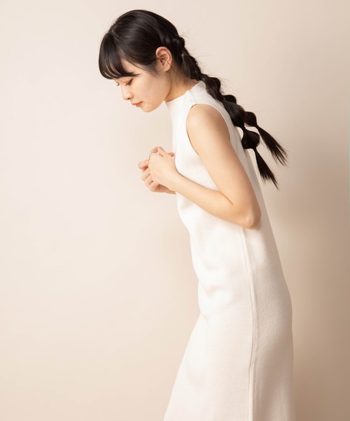 Mysa&Liina（ミーサリーナ）の「セットアップニットワンピース（ワンピース・レディース・ベージュ/オフホワイト/ラベンダー/キャメル・M）」の9枚目の写真