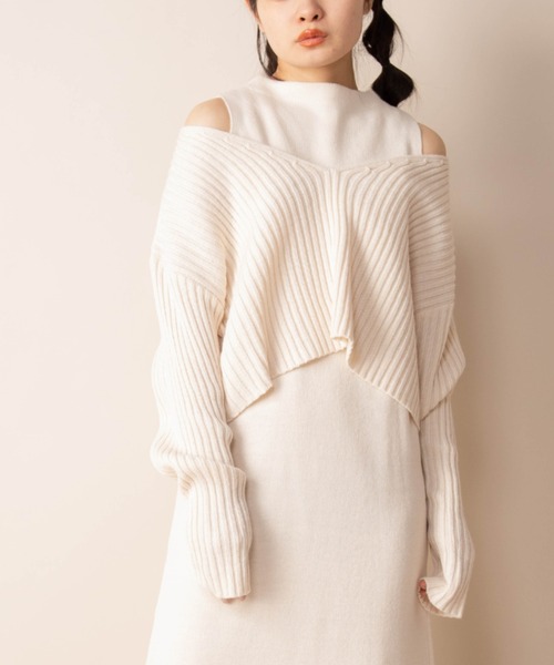 Mysa&Liina（ミーサリーナ）の「セットアップニットワンピース（ワンピース・レディース・ベージュ/オフホワイト/ラベンダー/キャメル・M）」の10枚目の写真