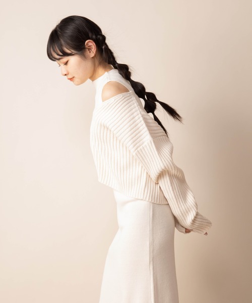 Mysa&Liina（ミーサリーナ）の「セットアップニットワンピース（ワンピース・レディース・ベージュ/オフホワイト/ラベンダー/キャメル・M）」の13枚目の写真