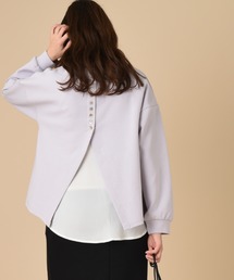 INTERPLANET | ダンボールＢＡＣＫボタン布帛ドッキングプルオーバー(Tシャツ/カットソー)