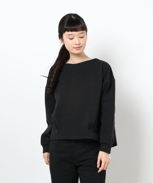 INTERPLANET（インタープラネット）の「ダンボールＢＡＣＫボタン布帛ドッキングプルオーバー（Tシャツ/カットソー・レディース・ブラック/パープル/ライトグレー・FREE）」の22枚目の写真